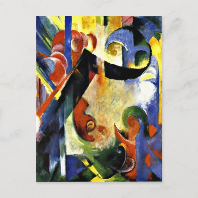 Postal Franz Marc - Formas rotas (Anverso)