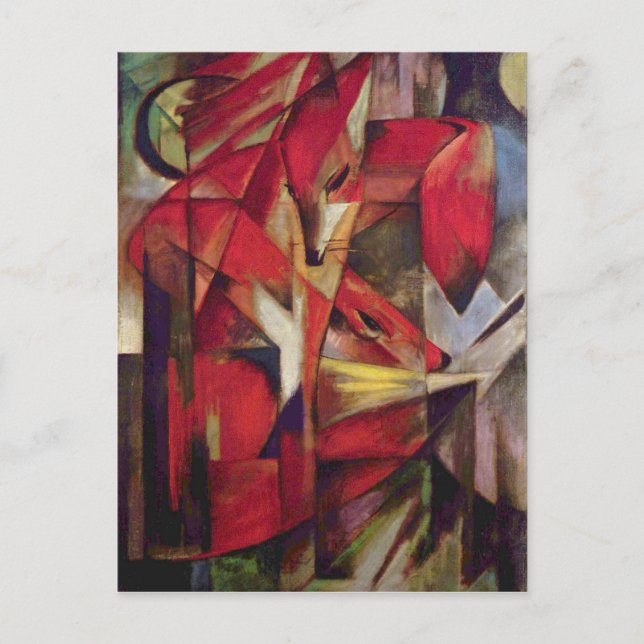 Postal Franz Marc - Foxes (Anverso)