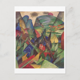 Postal Franz Marc - Foxes 1913 Petróleo Canvas Red Fox Sl