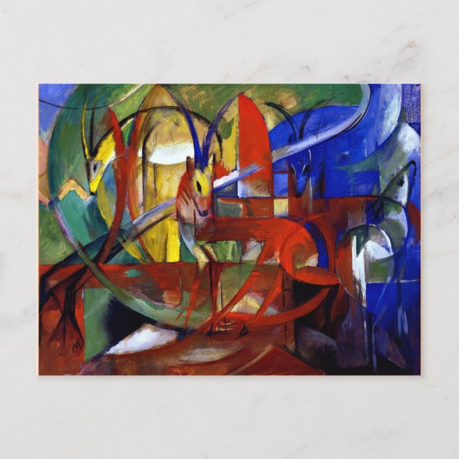 Postal Franz Marc - Gazelles (Anverso)