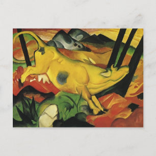 Postal Franz Marc - La vaca amarilla