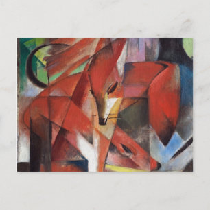 Postal Franz Marc - Los zorros, 1913