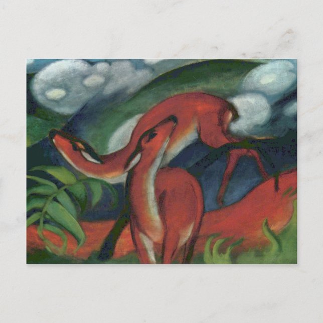 Postal Franz Marc - Red Deer II (Anverso)