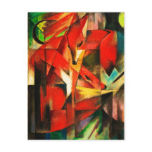 Franz Marc The Foxes Pintura de Arte Moderno de Fo