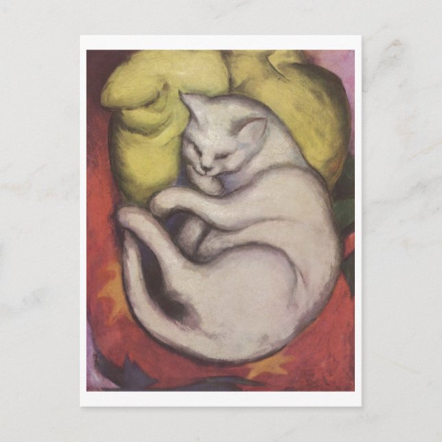 Postal Franz Marc - Tomcat con Cucharón Amarillo 1912 Cat (Anverso)