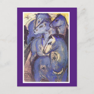 Postal Franz Marc, Tower of Blue Horses, Bella Artes,