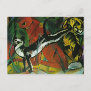 Postal Franz Marc - Tres gatos