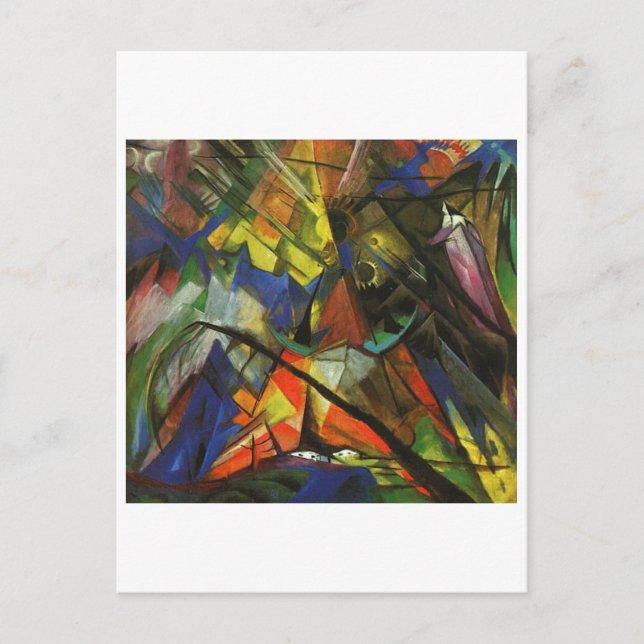 Postal Franz Marc - Tyrol Tirol 1914 Ópera ligera de lien (Anverso)