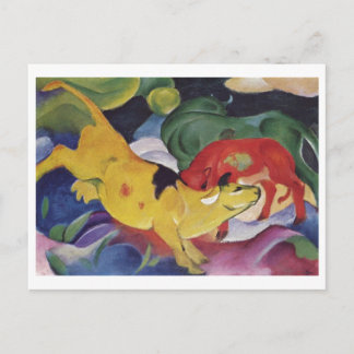 Postal Franz Marc - Vacas Rojas Verde Amarillo 1912 Vaca