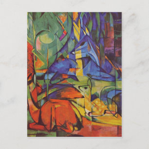 Postal Franz Marc - Venado en bosque