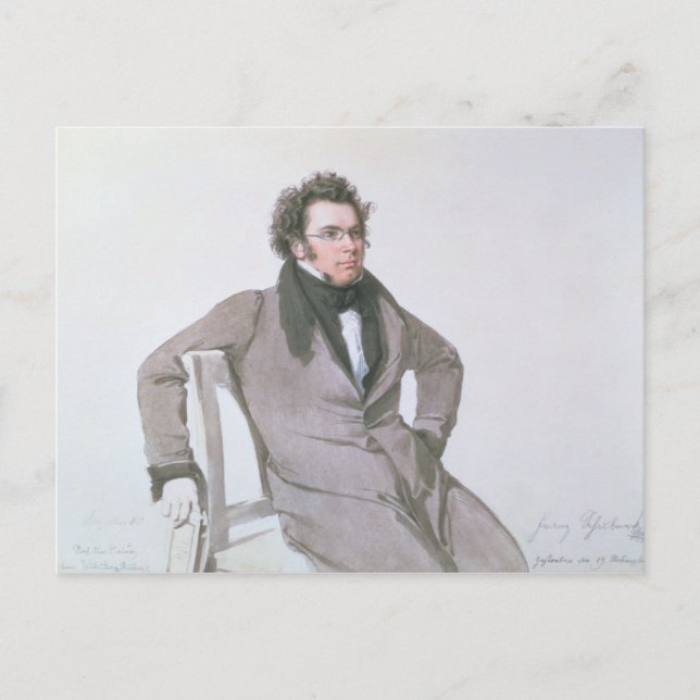 Postal Franz Schubert, 1825 (Anverso)
