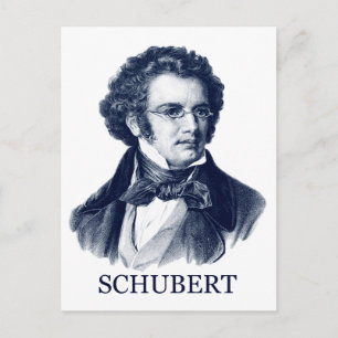 Postal Franz Schubert, azul