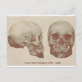 Postal Franz Schubert de la Exhumación de 1888