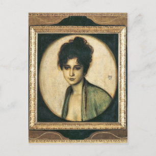 Postal Franz von Stuck - Retrato de la Sra. Feez