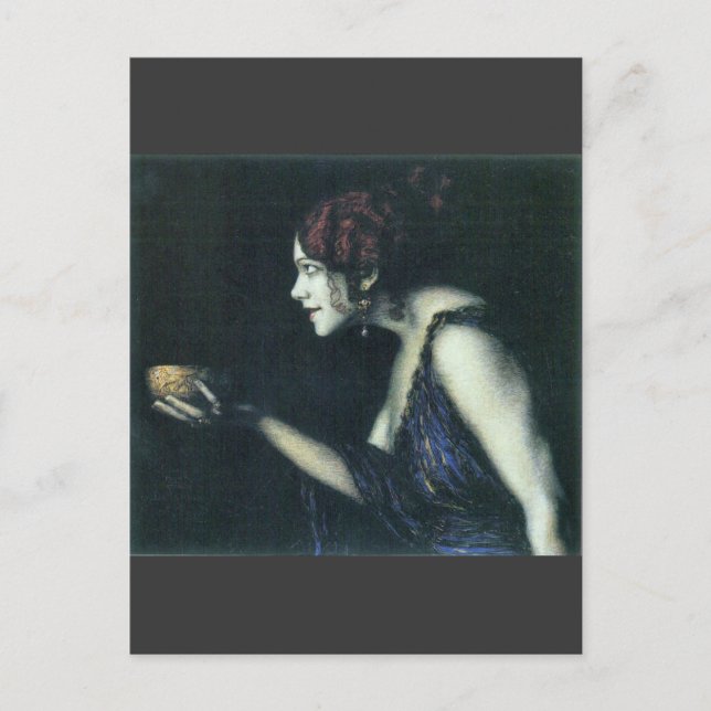 Postal Franz von Stuck - Tilla Durieux as Circe (Anverso)