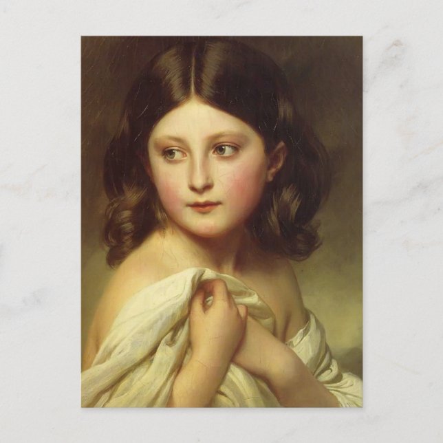 Postal Franz Winterhalter - Joven Chica, princesa Charlot (Anverso)