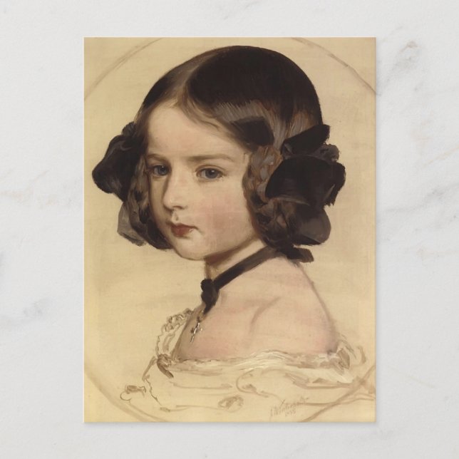 Postal Franz Winterhalter-Pincess Clothilde Saxen Coburg (Anverso)