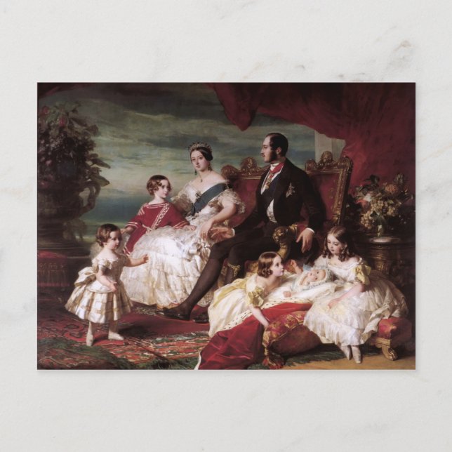 Postal Franz Xaver Winterhalter - La familia real en 1846 (Anverso)