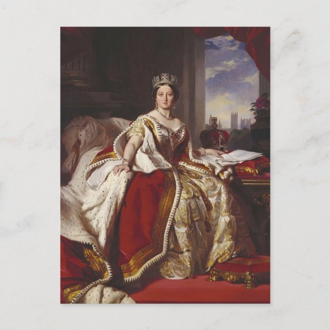 Postal Franz Xaver Winterhalter - Reina Victoria (Anverso)