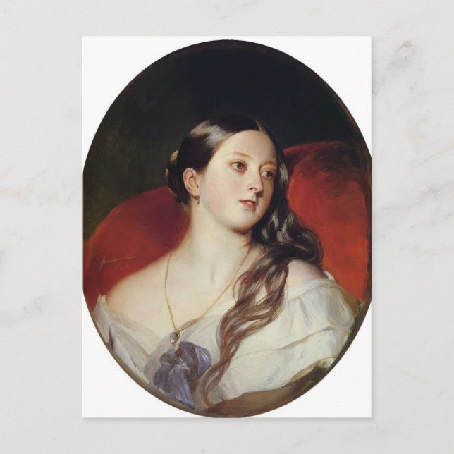 Postal Franz Xaver Winterhalter - Reina Victoria (Anverso)