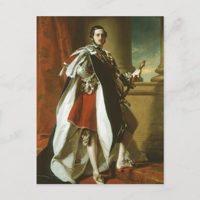 Postal Franz Xaver Winterhalter-Retrato del Príncipe Albe (Anverso)
