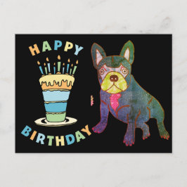 Postal Französische Bulldogge Birthday French Bulldog