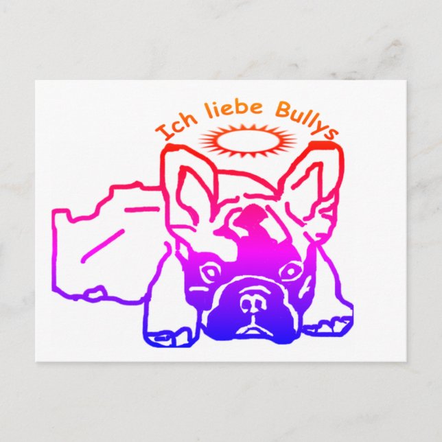 Postal Französische Bulldogge Karte (Anverso)