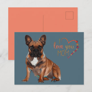 Postal Französische Bulldogge Muttertag French Bulldog