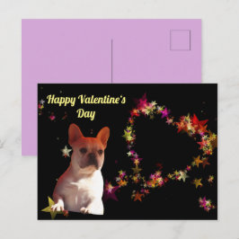 Postal Französische Bulldogge Valentinstag French Bulldog