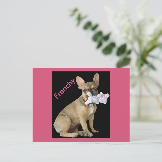 Postal Französische Bulldogge Welpe French Bulldog (Anverso de pie)