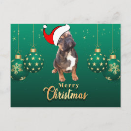 Postal  französische Bulldoggen Christmas French Bulldog 