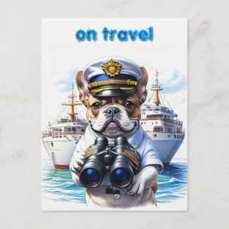 Postal Französische Bulldoggen French Bulldog Travel