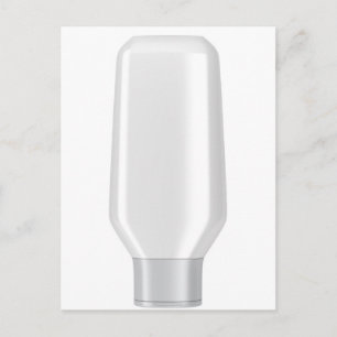 Postal Frasco blanco de plástico para champú