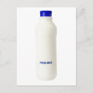 Postal Frasco de leche fresca