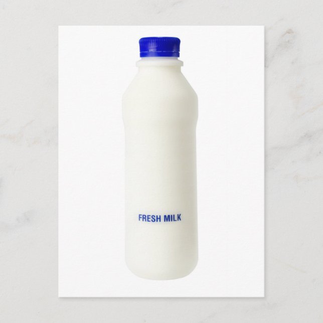 Postal Frasco de leche fresca (Anverso)