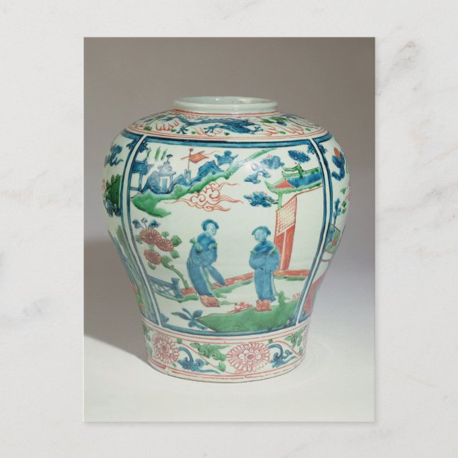 Postal Frasco oviforme policromo de Swatow, finales del s (Anverso)