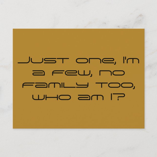 Postal frase de paso de clon club geométrico —solo uno, (Anverso)