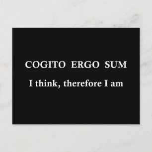 Postal Frase Latina Cogito Ergo Sum