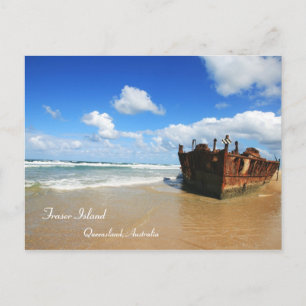 Postal Fraser Island Shipwreck - Postcard
