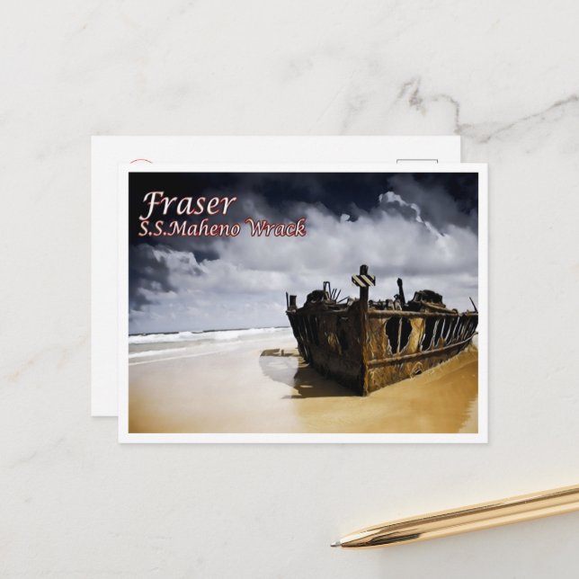 Postal Fraser - S.S.Maheno Wrack - Australia - (Anverso/Reverso In Situ)