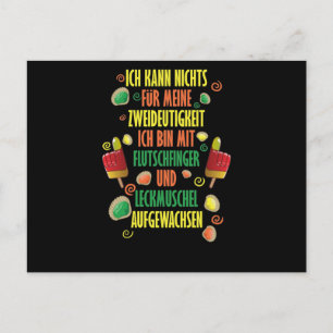 Postal Frases ambiguas / Dedos resbalosos y concha para l