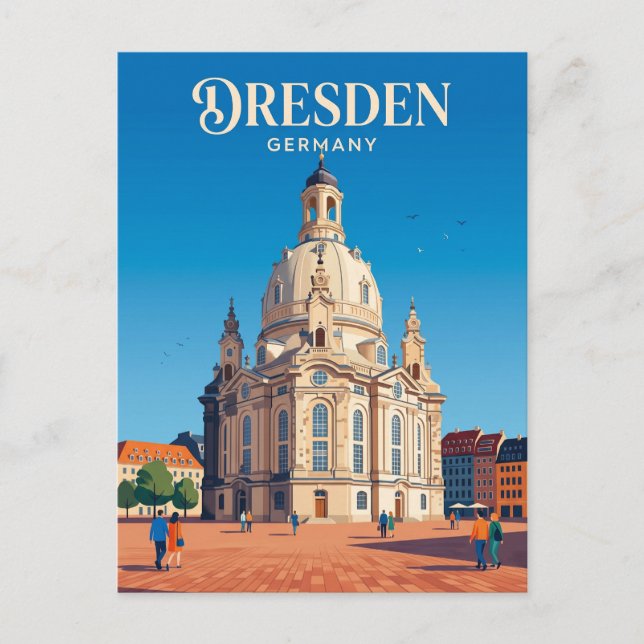 Postal Frauenkirche Alemania (Anverso)