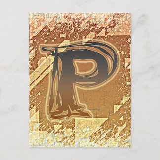 POSTAL FRAZZLE MONOGRAM P