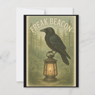 Postal Freak Beacon Raven Postcard