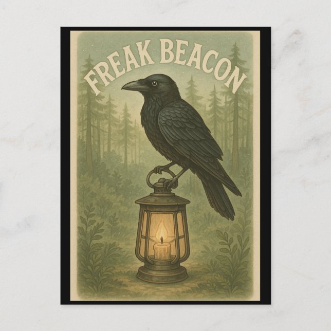 Postal Freak Beacon Raven Postcard (Anverso)