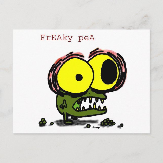 Postal Freaky Pea Postcard (Anverso)