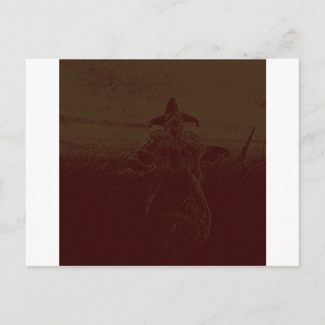 Postal Freaky Scary Harlequin Clown (Anverso)