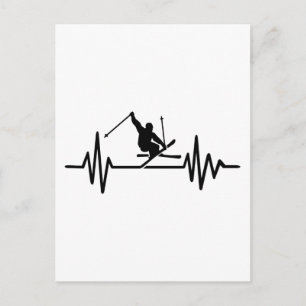 Postal Frecuencia de esquí