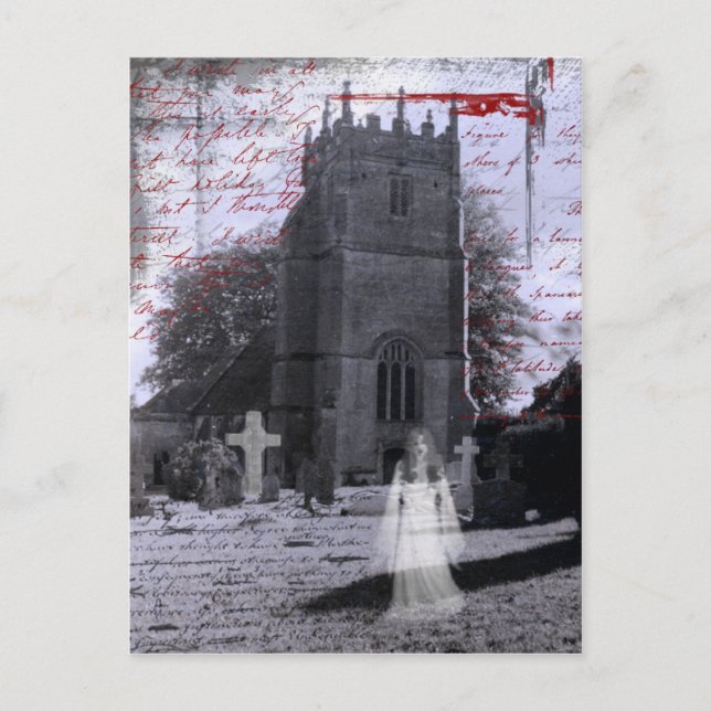 Postal frecuentada gótico del cementerio (Anverso)
