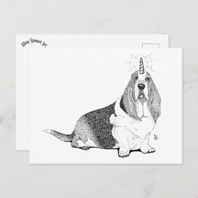 Postal Fred el Bassetcorn (Anverso / Reverso)